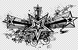 五角星散落AE視頻