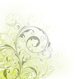 垃圾綠色花卉背景矢量插畫(huà)