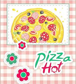 卡通水果pizza矢量素材3