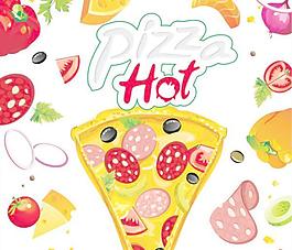 卡通水果pizza矢量素材2