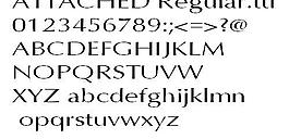 ATTACHED 英文字體下載