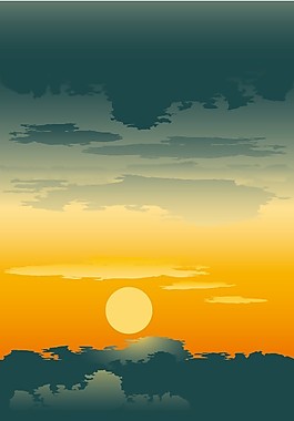 夕陽落下