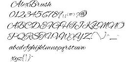 AlexBrush 英文字體下載