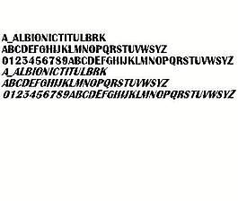 a_AlbionicTitulBrk 英文字體下載