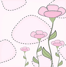 卡通花朵背景