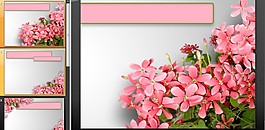 盛開鮮花PPT模板