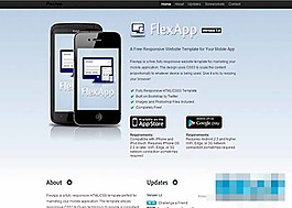 黑色大氣的APPLE APP企業展示模板