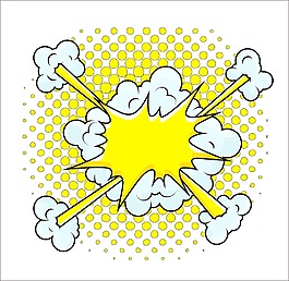 連環爆炸矢量插畫
