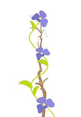 紫色的花分的設(shè)計