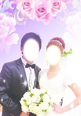 結(jié)婚展架圖片