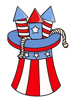 第四七月煙花叔叔山姆的帽子矢量設(shè)計