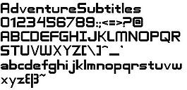 AdventureSubtitles 英文字體下載