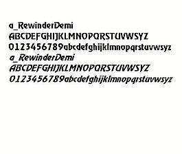 a_RewinderDemi 英文字體下載