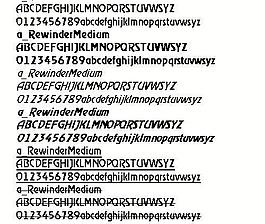 a_RewinderMedium 英文字體下載