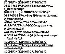 a_RewinderRgh 英文字體下載