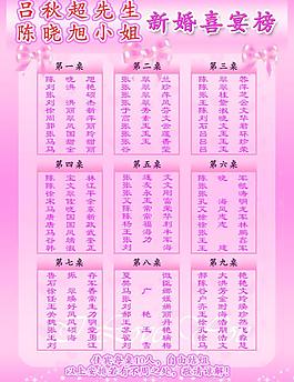 喜榜图片参加答谢宴会来宾安排图片婚庆海报图片婚庆台卡图片结婚执事