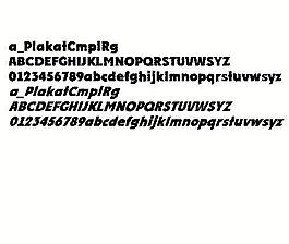 a_PlakatCmplRg 英文字體下載