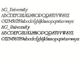 AG_University 英文字體下載