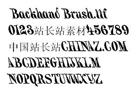 Backhand 英文字體下載