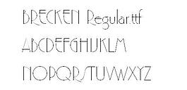 BRECKEN 英文字體下載