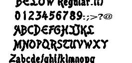 BELOW 英文字體下載