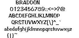 BRADDON 英文字體下載