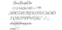 Beau Rivage One 英文字體下載