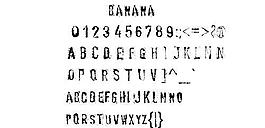 banana 英文字體下載