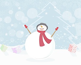 樹矢量的雪人