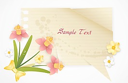花朵矢量春天框架