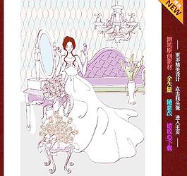 婚禮 婚慶 插畫(huà)圖片