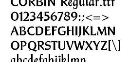 CORBIN 英文字體下載
