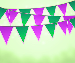 綠色旗幟背景嘉年華