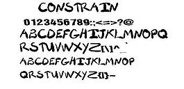 CONSTRAIN 英文字體下載