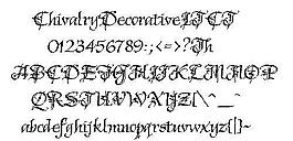 Chivalry Decorative ITCTT 英文字體下載