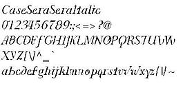 CaseSeraSeraItalic 英文字体下载