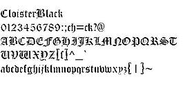 CloisterBlack 英文字體下載
