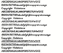 Copyright Violations 英文字體下載