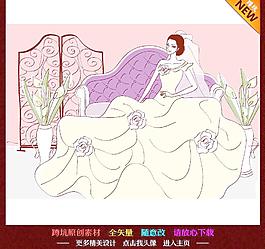 婚禮 婚慶 插畫(huà)圖片