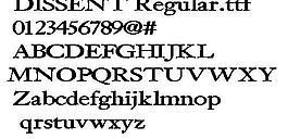 DISSENT 英文字體下載
