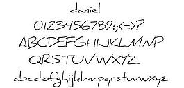 daniel 英文字體下載