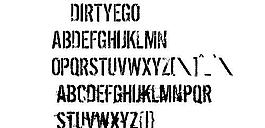 DIRTYEGO 英文字體下載