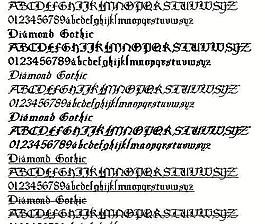 Diamond Gothic 英文字體下載