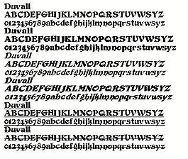 Duvall 英文字體下載
