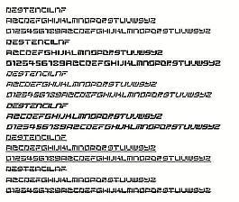 DeStencilNF 英文字體下載