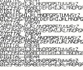 Digital dream 英文字體下載