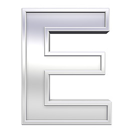 帶框架的字母集鉻從一封信