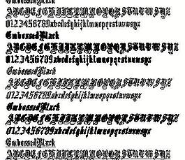 EmbossedBlack 英文字體下載