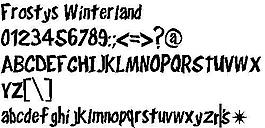 Frostys Winterland 英文字體下載