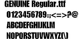 GENUINE 英文字體下載